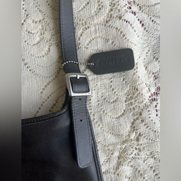 Vintage Coach Legacy Dark Grey Leather Hippie Saddle 9146. Made in Costa Rica. - Picture 4 of 10